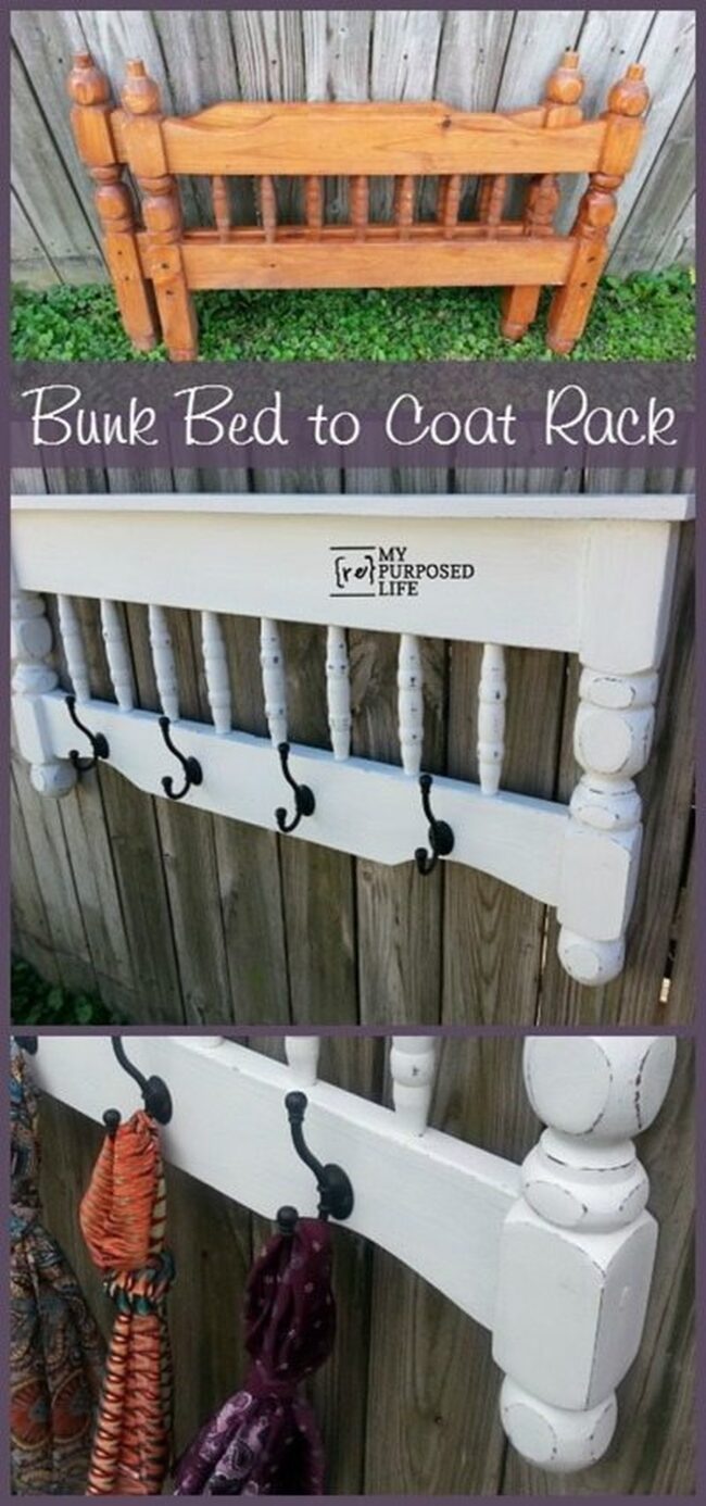 Headboard Haven: Vintage Coat Sanctuary