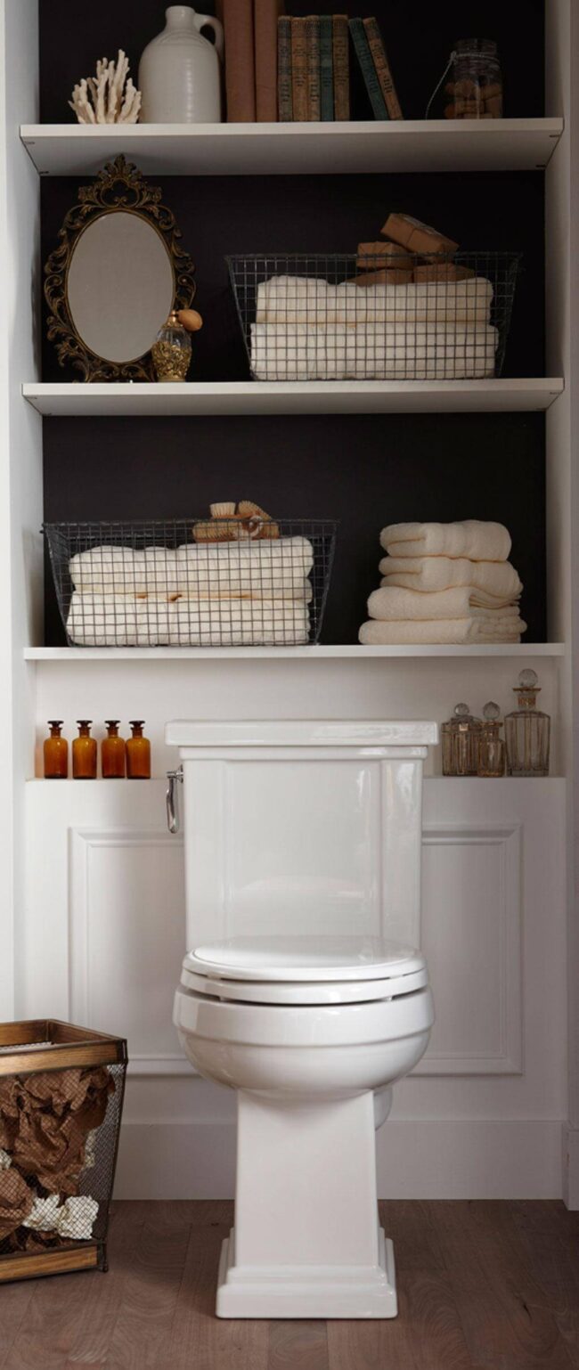 Classic White Molded Bathroom Storage