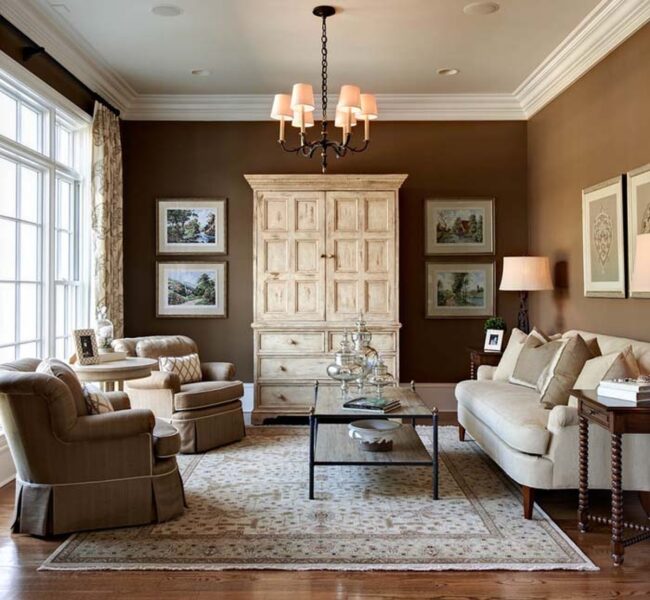 Bronze Leather Vintage Living Space