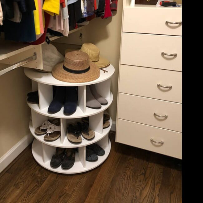 Spinning White Wooden Shoe Haven