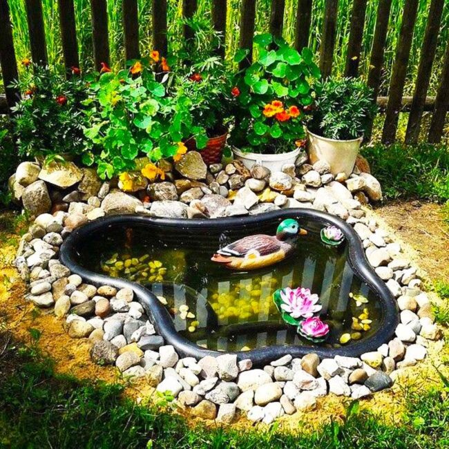 Whimsical Pond Sanctuary Green Stone Edge