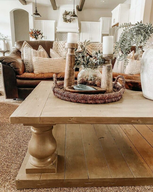 Crimson Accent Meets Neutral Haven
