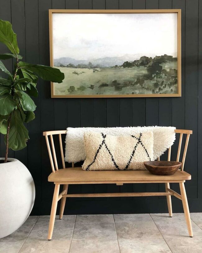 Midnight Shiplap Meets Blond Wood