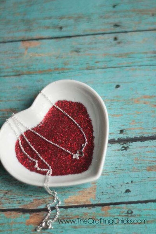 Scarlet Sparkle Valentine Glitter Bowl