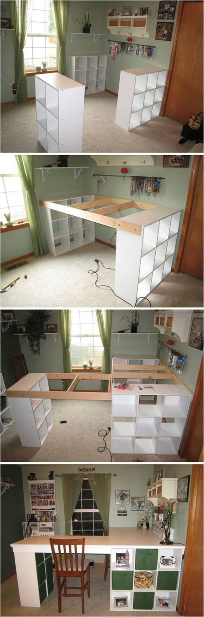 Compact L-Shaped Storage Workspace