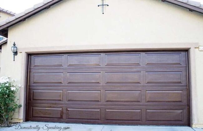 Weathered Wood: Deep Brown Garage Revival