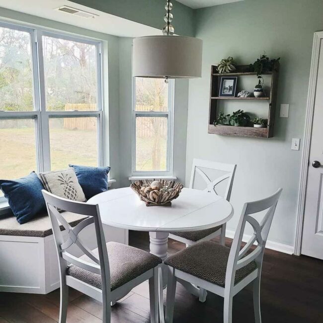 White Round Table Morning Sanctuary