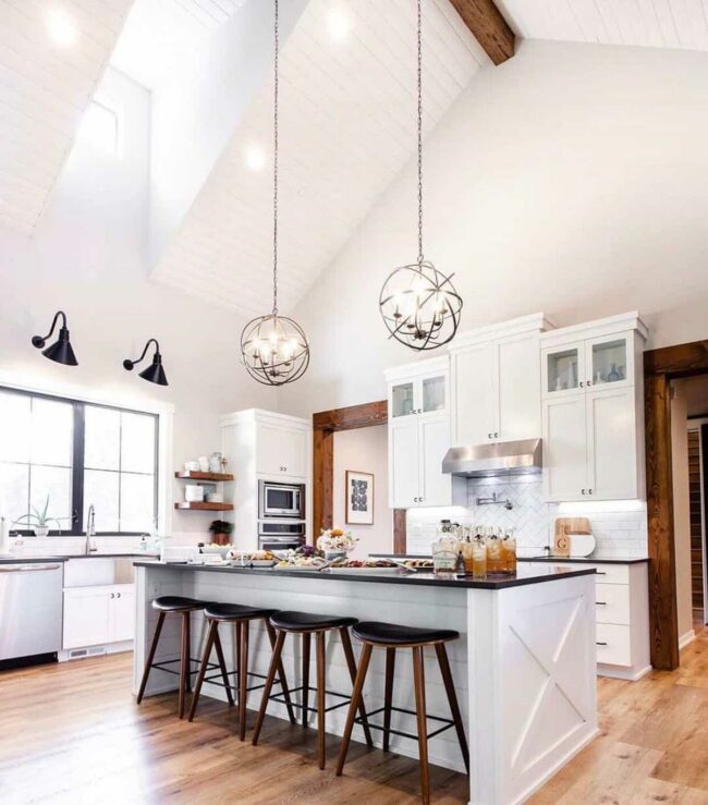 Black Orb Lights Anchor Crisp Kitchen