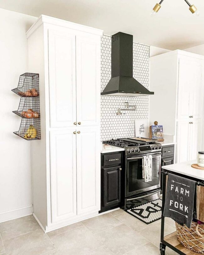 Monochrome Geometry Kitchen Harmony