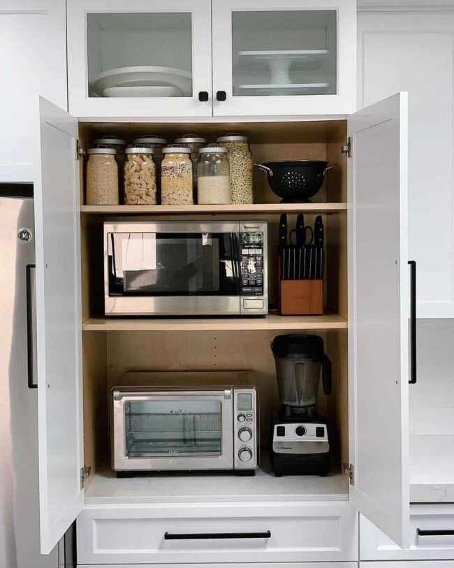 White Cabinet Sanctuary Kitchen Storage