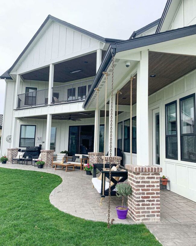 Black Swing Sanctuary Beneath Architectural Poetry