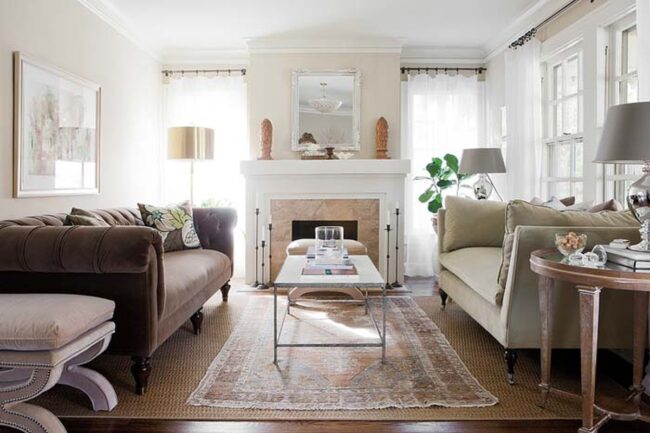 Dark Browns Meet Soft Ivory Light