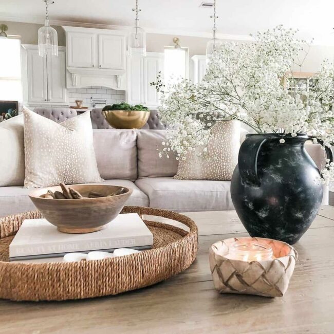 Golden Accents Illuminate Contemporary Living