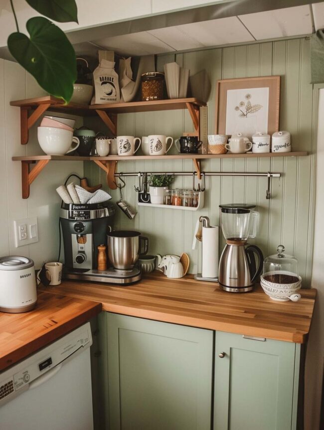 Sage Green Sanctuary: Kitchen Coffee Corner