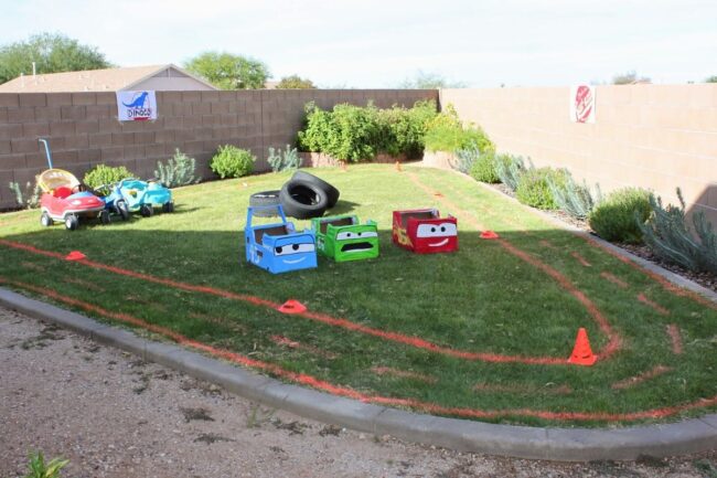 High-Speed Orange Backyard Race