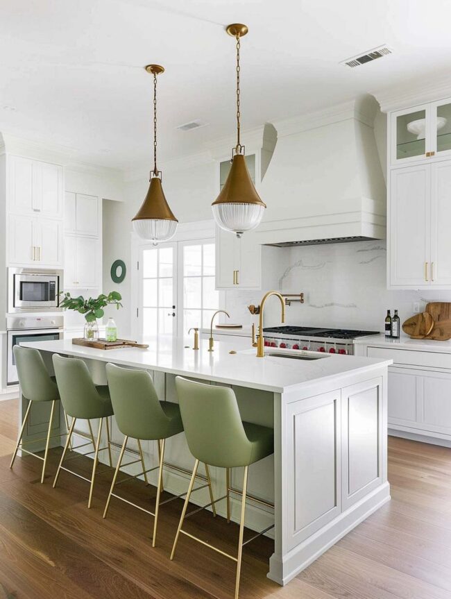 Sage Green Chairs Elevate Kitchen Charm