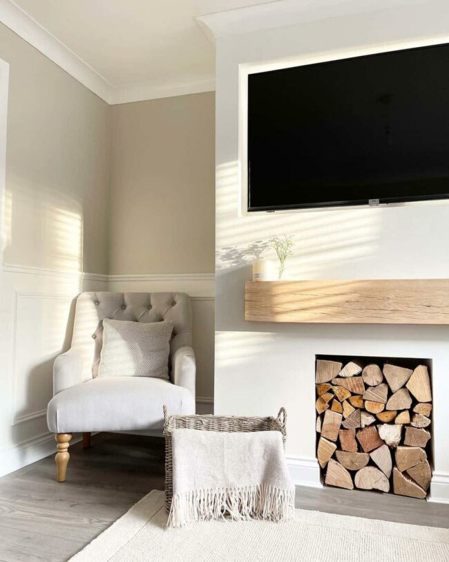 Rustic Woodpile Hearth Sanctuary