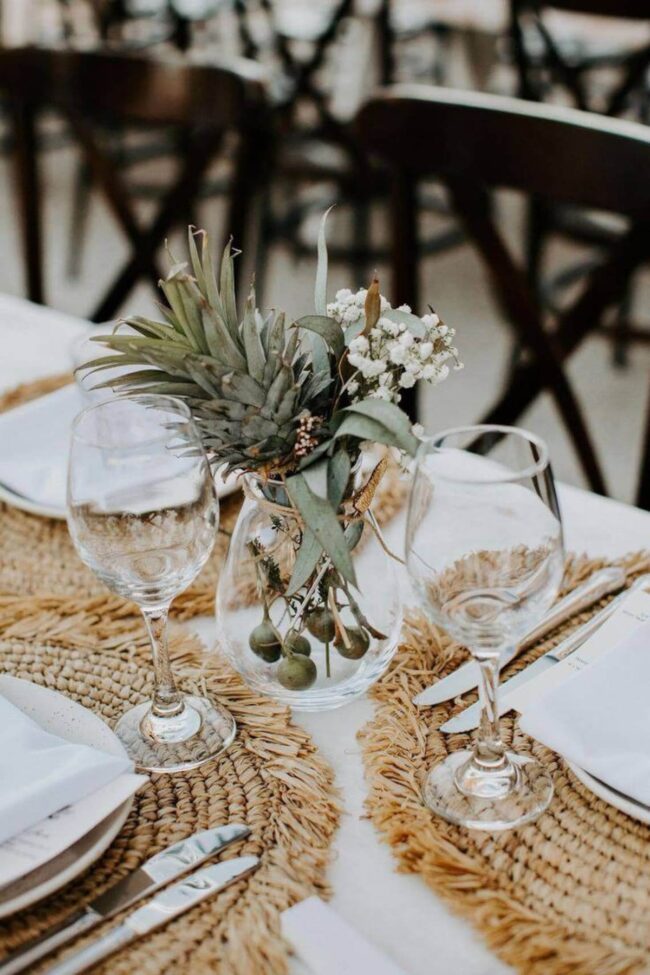 Coastal Woven Fringe Wedding Placemats