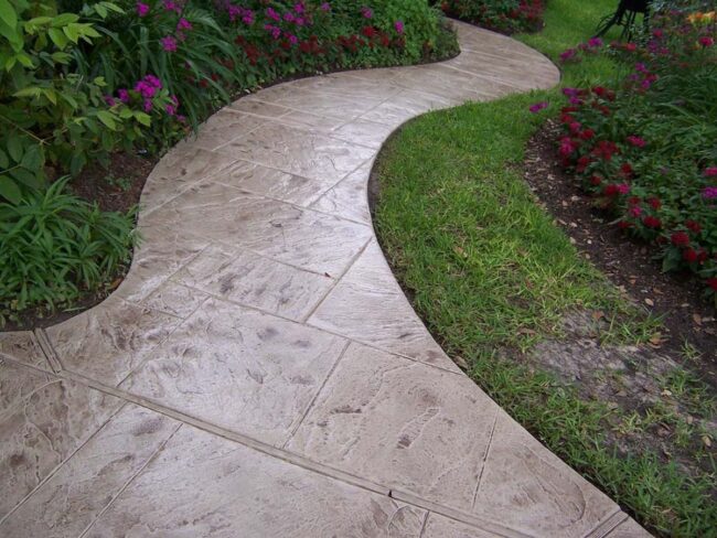 Sinuous Concrete Pathways Nature's Dance