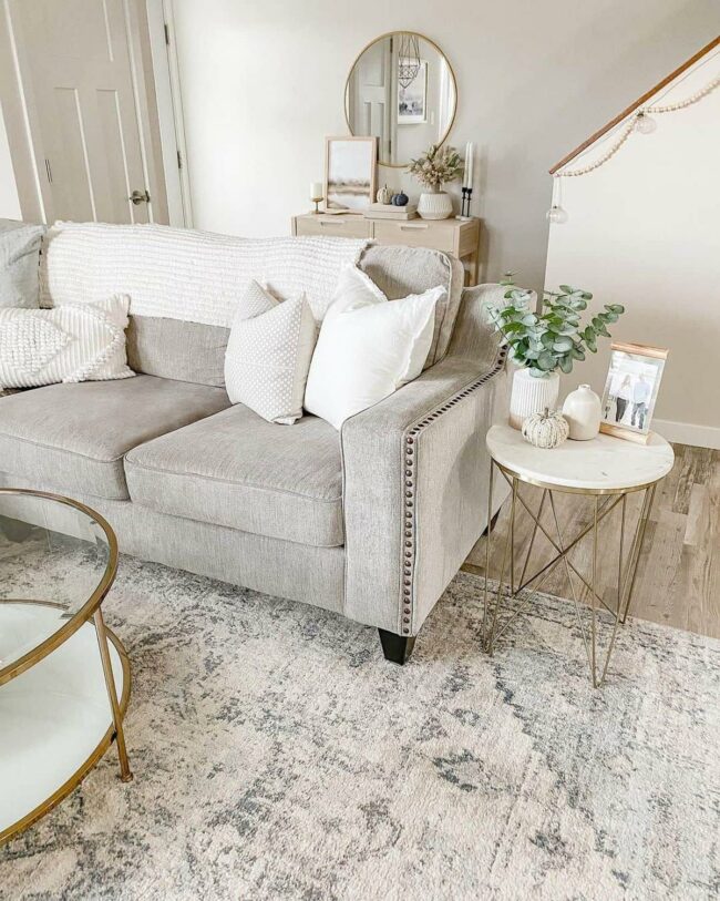 Gray Comfort Meets Autumnal Gold Whispers