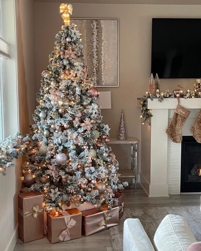 Rose Gold Sparkle Christmas Symphony