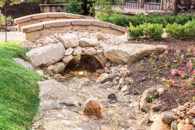Moonlit Stone Pathway Through Nature