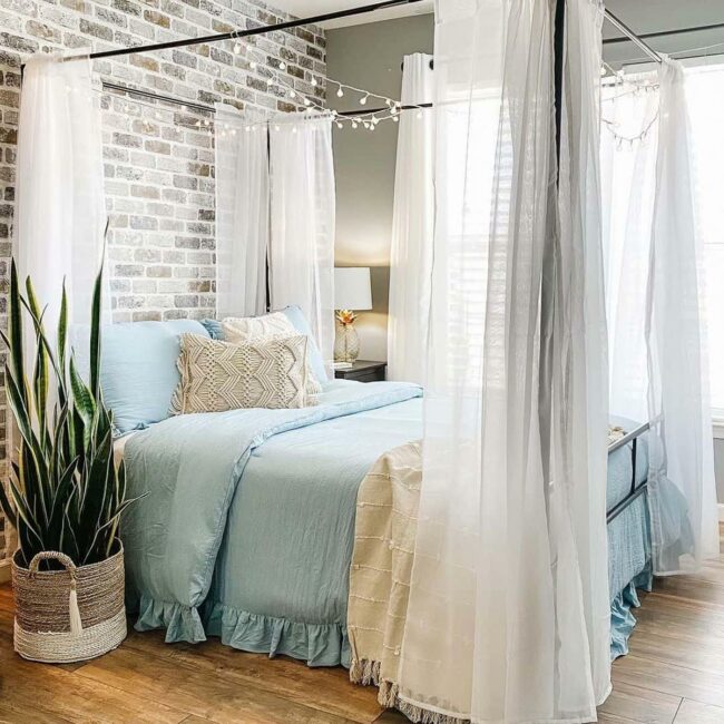 Ethereal Nights White Curtain Canopy