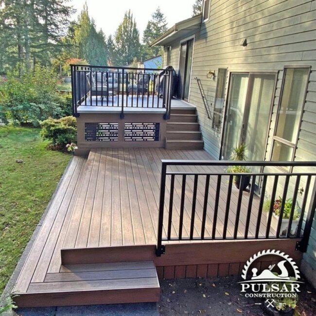 Dual-Level Wood Deck Paradise