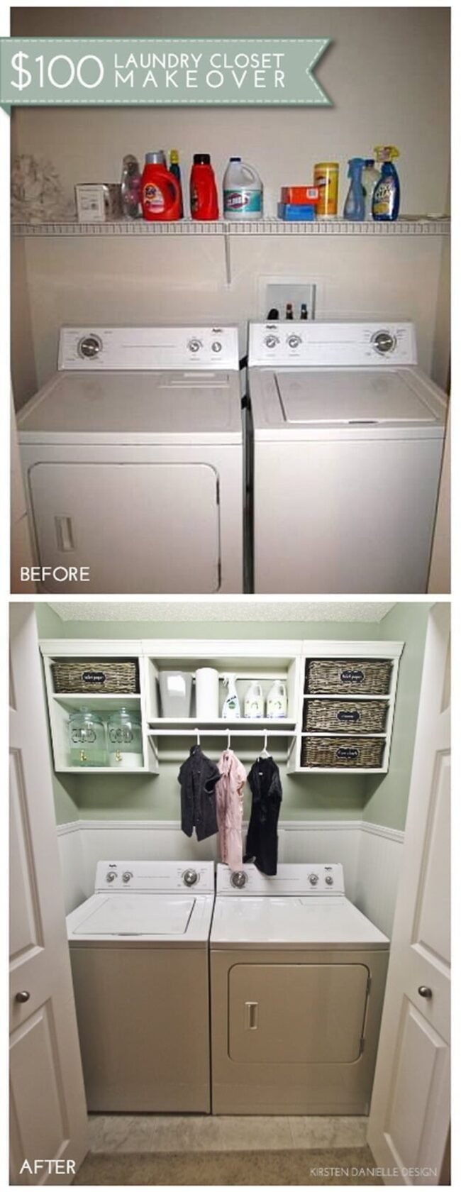 Compact Cubbies Maximize Laundry Space