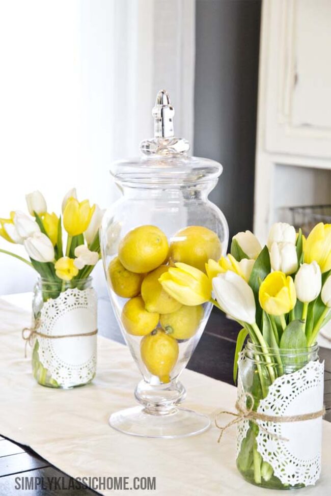 Citrus Burst Centerpiece: Sunshine in Glass