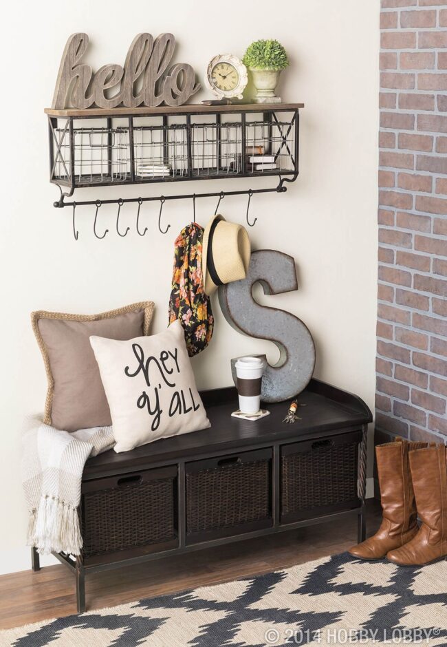 Midnight Black Entryway Storage Sanctuary