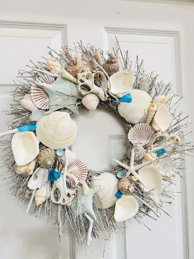 Coastal Shells Drift Driftwood Wreath