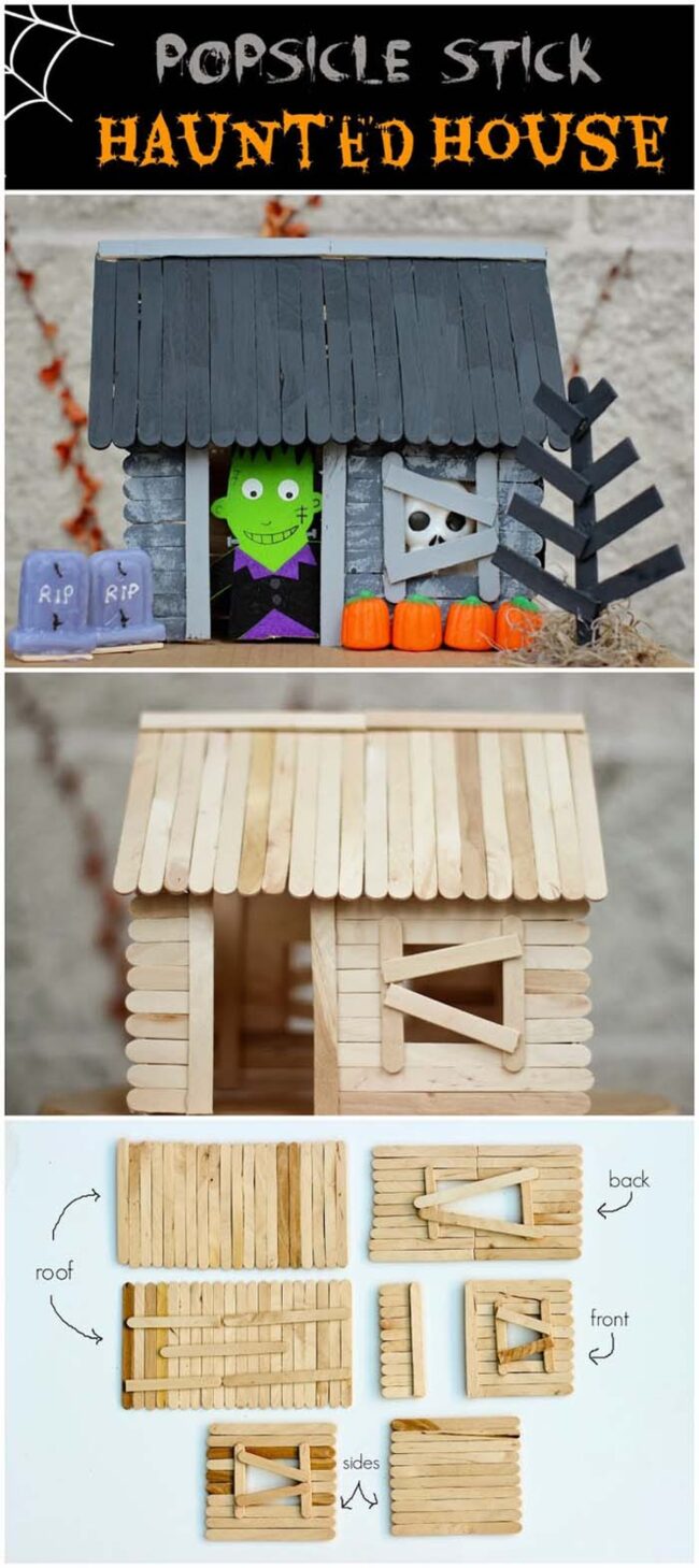 Haunting Popsicle Stick Spooky Castle