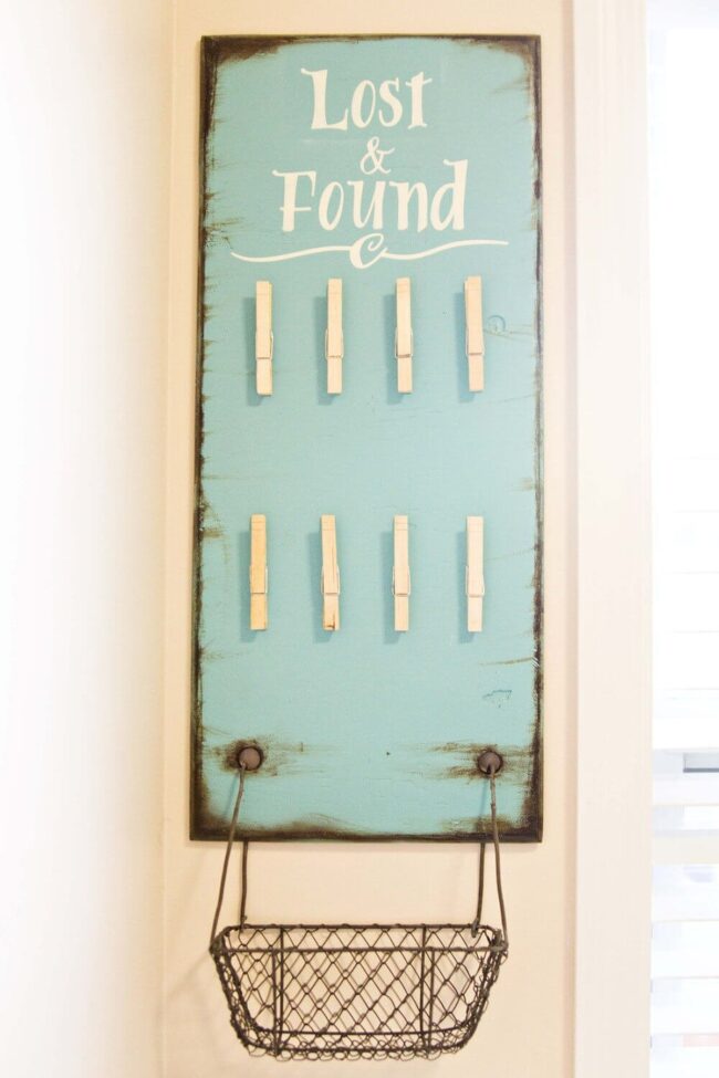 Aqua Vintage Laundry Sign Charm