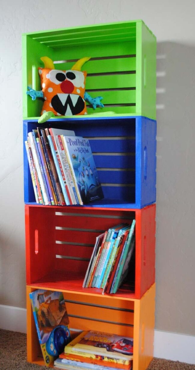 Colorful Crates Spark Kids' Reading Joy