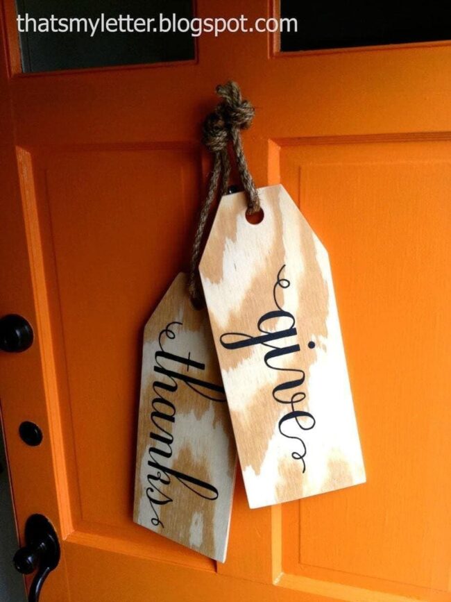 Massive Wooden Fall Door Tags