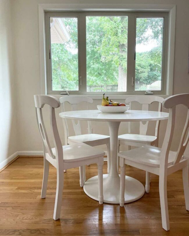 Pure White Circular Dining Harmony