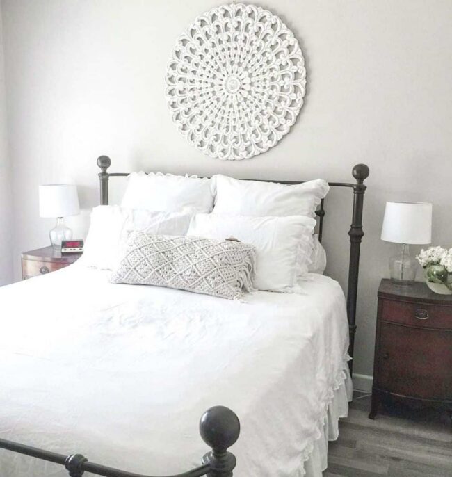 Pearlescent White Mandala Ethereal Centerpiece