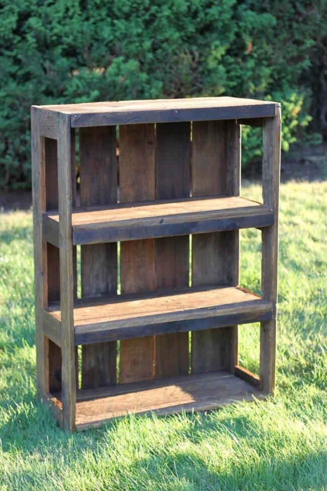 Wooden Pallet Shelves Midnight Blue