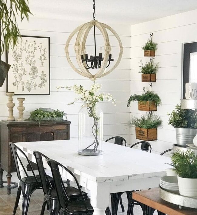 Green Herbs Spark Monochrome Dining Drama