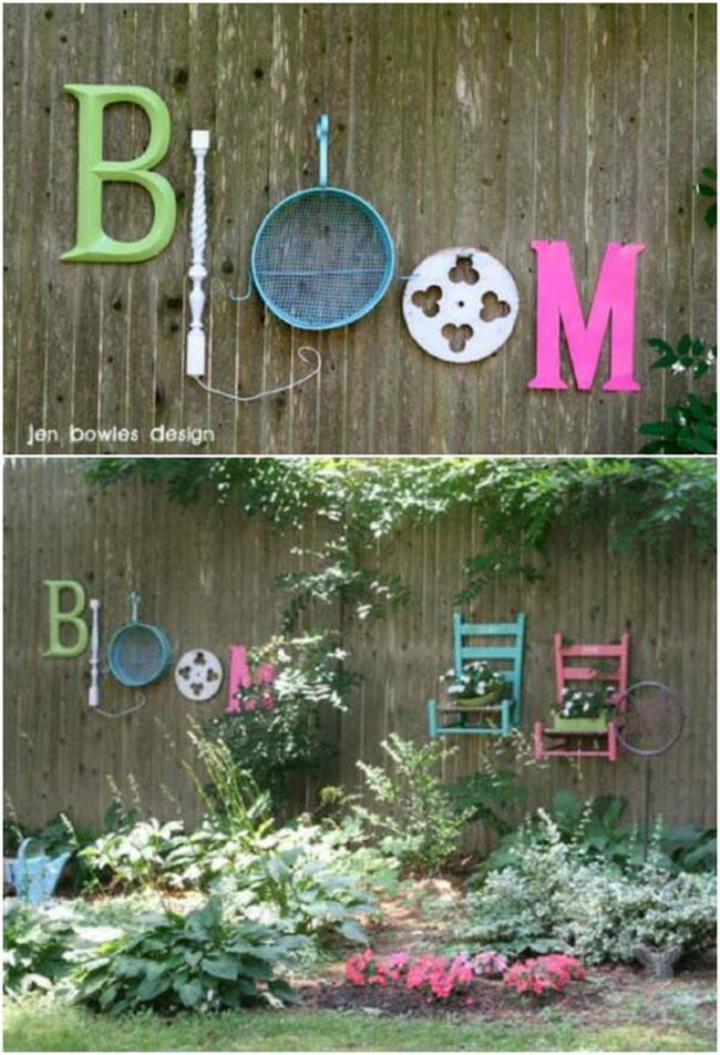 Salvaged Chairs Bloom Vertical Gardens