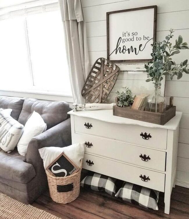 Monochrome Farmhouse Whispers Black White