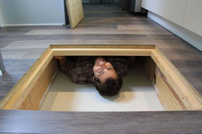 Hidden Floors Reveal Clever Storage
