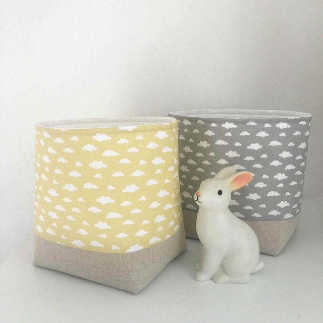 Cloud Yellow Fabric Storage Container