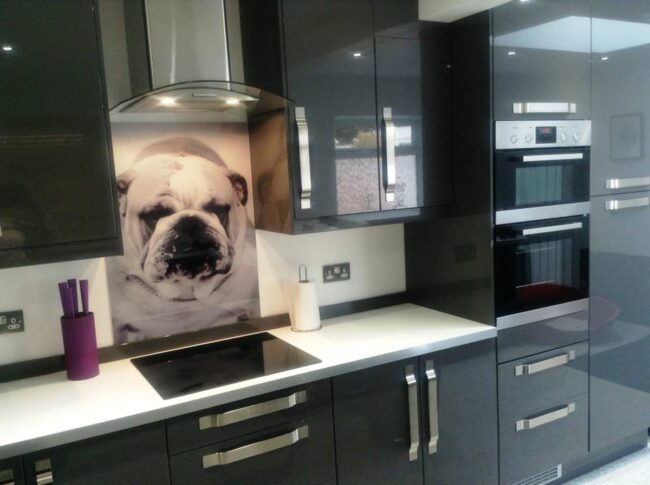 Monochrome Memory Glass Backsplash