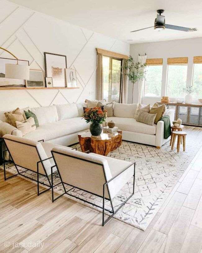 Organic Teak Roots Meet Neutral Harmony