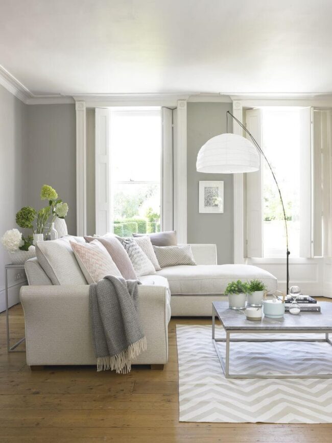 Green Accent Modern Gray Sanctuary