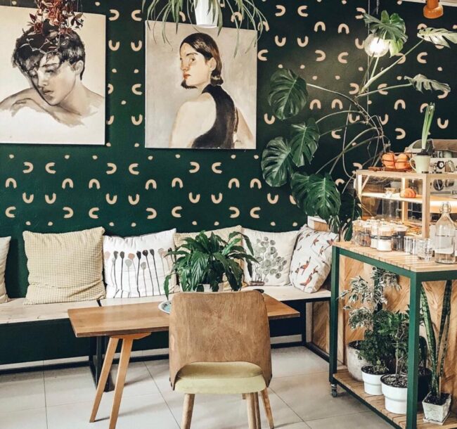 Deep Green Sanctuary Walls Speak