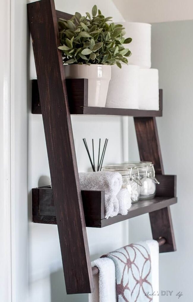 Rustic Wood Towel Wall Sanctuary