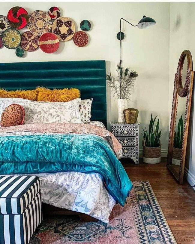 Woven Teal Fusion Basket Symphony